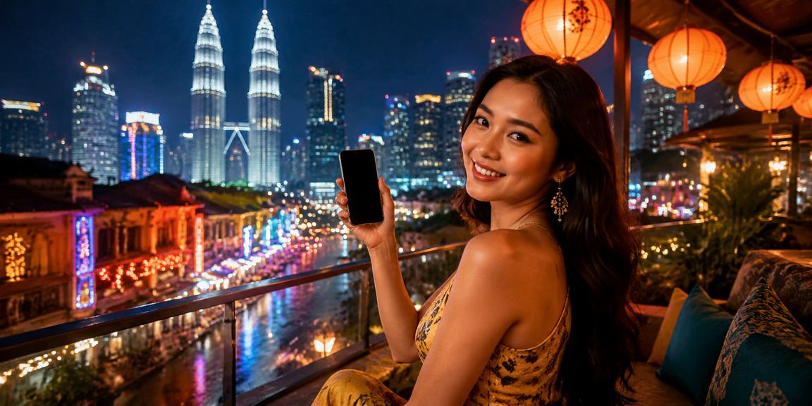 Pemain dari Kuala Lumpur bermain kasino mudah alih menggunakan aplikasi Android a6c