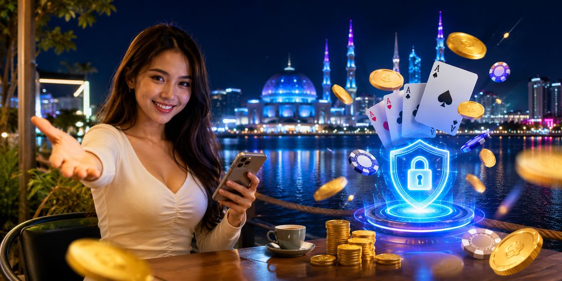 Pemain dari Selangor bermain poker selepas log masuk ke akaun a6c