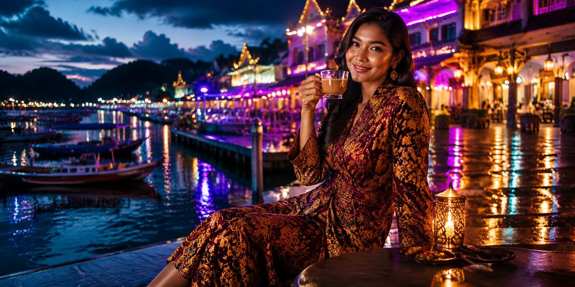 Pemain dari Terengganu berpakaian batik menikmati permainan meja dalam talian di a6c